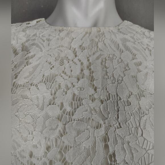 J Crew Collection Floral Lace Midi Skirt and Cropped Top Ivory Set Size 0 - Picture 11 of 16